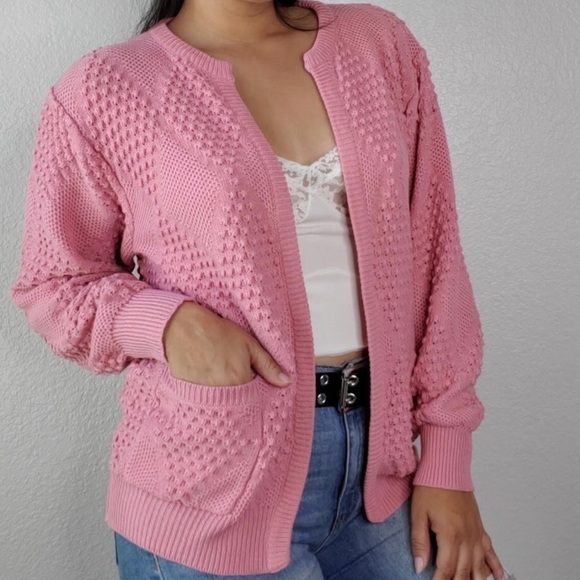 Grandma core puff stitch cardigan - Picture 2 of 4